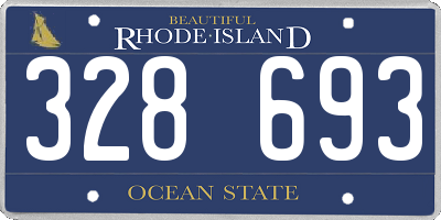 RI license plate 328693