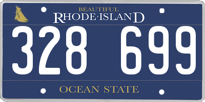 RI license plate 328699