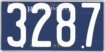 RI license plate 3287
