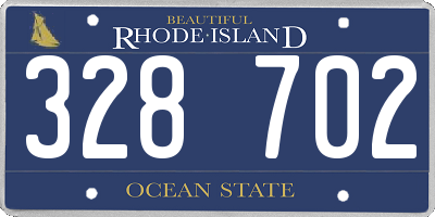RI license plate 328702