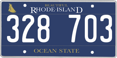 RI license plate 328703
