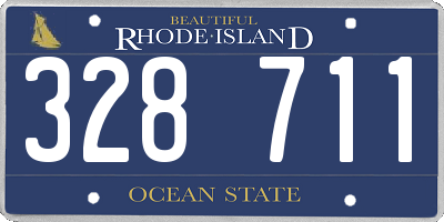 RI license plate 328711