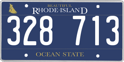 RI license plate 328713