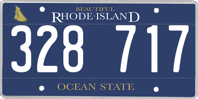 RI license plate 328717