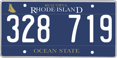 RI license plate 328719