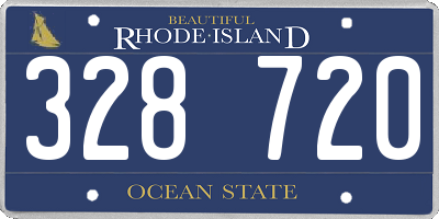 RI license plate 328720