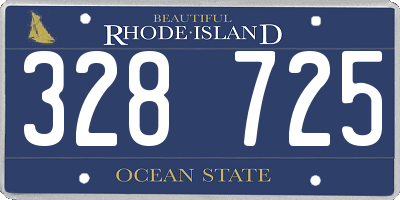RI license plate 328725
