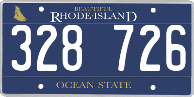 RI license plate 328726