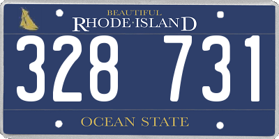 RI license plate 328731