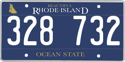 RI license plate 328732