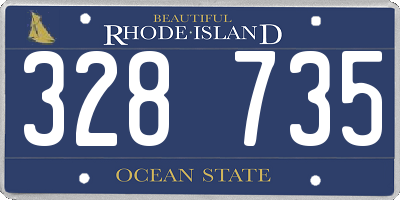 RI license plate 328735