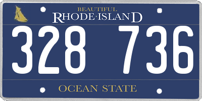 RI license plate 328736