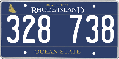 RI license plate 328738