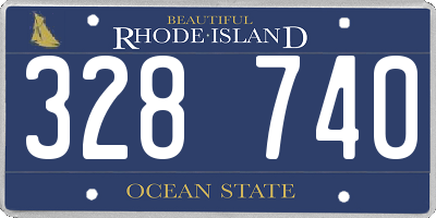 RI license plate 328740
