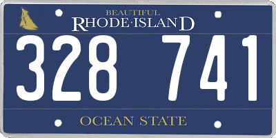 RI license plate 328741