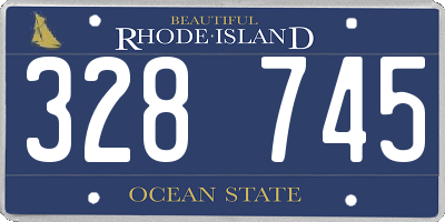 RI license plate 328745
