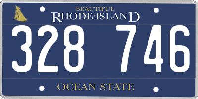 RI license plate 328746