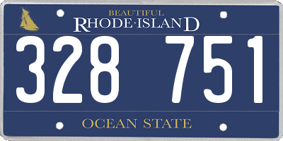 RI license plate 328751