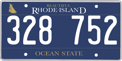 RI license plate 328752