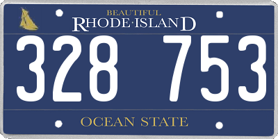 RI license plate 328753