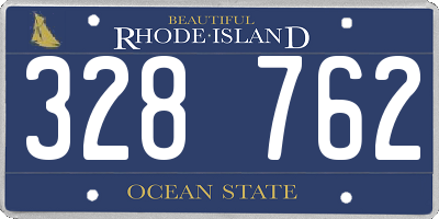RI license plate 328762