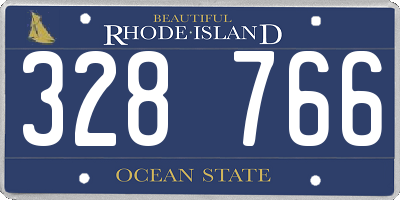 RI license plate 328766