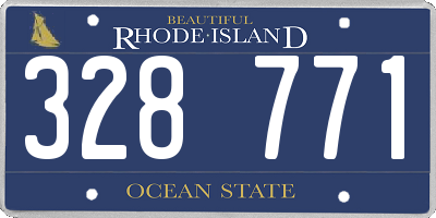 RI license plate 328771