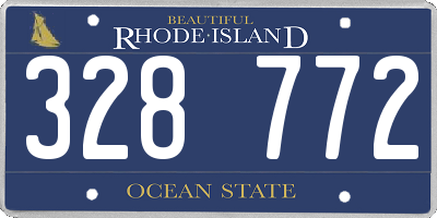 RI license plate 328772