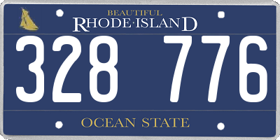 RI license plate 328776