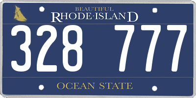 RI license plate 328777