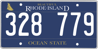 RI license plate 328779