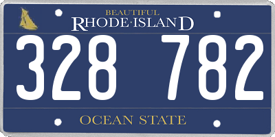 RI license plate 328782