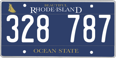 RI license plate 328787