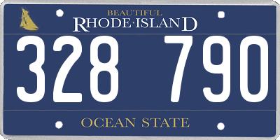 RI license plate 328790