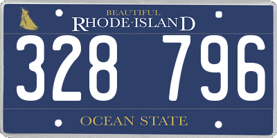 RI license plate 328796