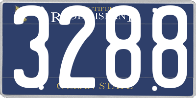 RI license plate 3288