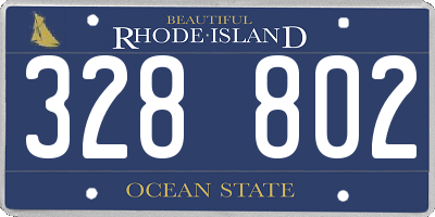 RI license plate 328802