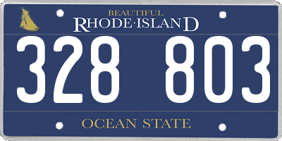 RI license plate 328803