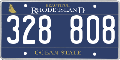 RI license plate 328808