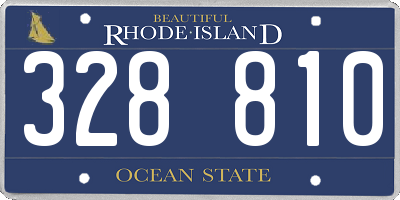 RI license plate 328810