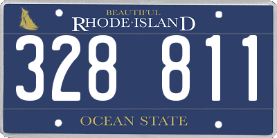 RI license plate 328811