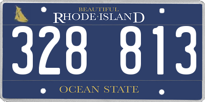 RI license plate 328813