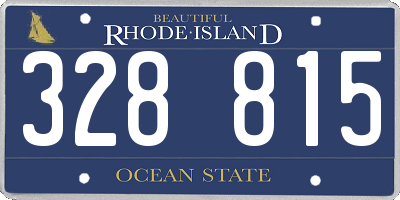 RI license plate 328815