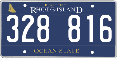 RI license plate 328816