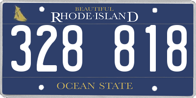 RI license plate 328818