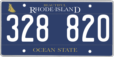 RI license plate 328820
