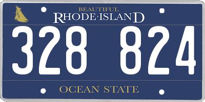 RI license plate 328824