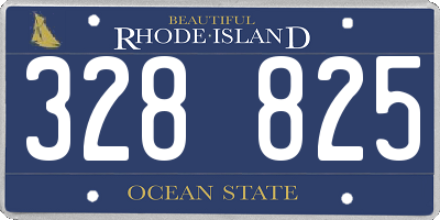 RI license plate 328825