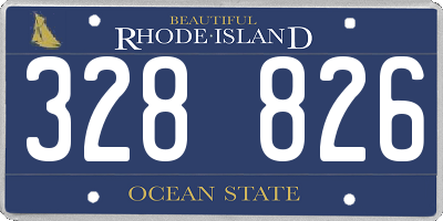 RI license plate 328826