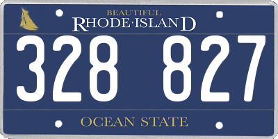 RI license plate 328827